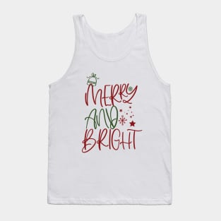 merry and bright christmas happy kids holidays Tank Top